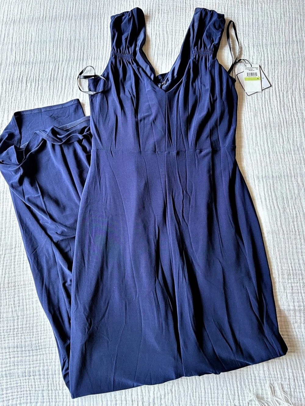NWT Laundry by Shelli Segal Maxi Formal Dress in Blue Size 4